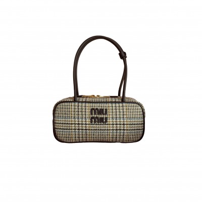 MIU MIU BEAU TARTAN BAG 5BB147 (28*15*9cm)